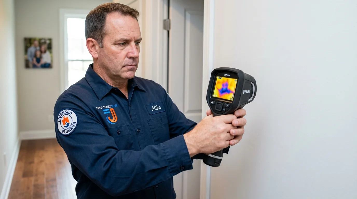 Thermal imaging leak detection by Johns Plumbing LLC in Cramerton